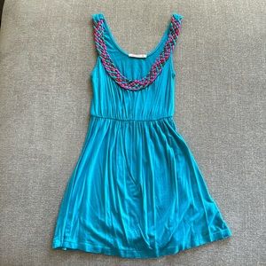 Bright blue tank top